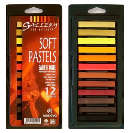 Пастель Mungyo Artists Soft Pastel сухая квадратная 12 цветов (оттенки земли) купить в художественном магазине ArtCraft.Space с доставкой по всему миру