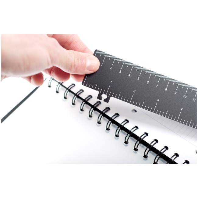 Блокнот Rhodiactive Exabooks 90г/кв.м 16,0х21,0см микроперфорация клетка 80л полипропиленовая обложка черный