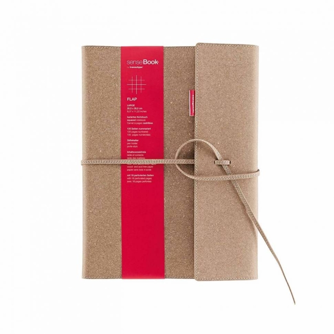 Блокнот SenseBook Flap с кожаной обложкой линейка 20.5 x 28.5 см / 80 гм купить в магазине ArtCraft.Space с доставкой по всему миру
