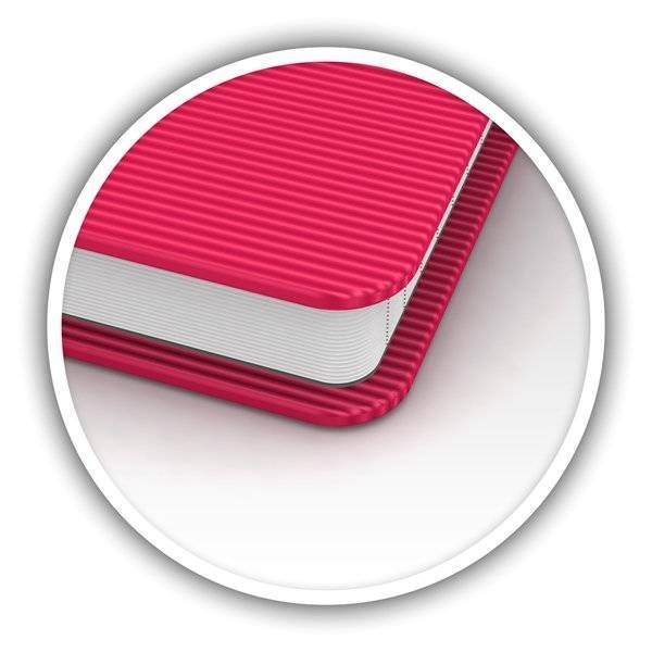 Блокнот OXFORD Office Signature A5 72л линейка фикс.резинка твердая обложка рубиново-красный 