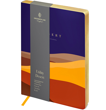 Ежедневник недатир. A5, 136л., кожзам, Greenwich Line "Utility. Desert", тон. блок, золот. срез