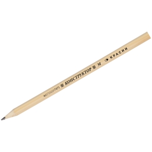 Карандаш ч/г Красин "Конструктор" М (В) шестигранный, заточен., корпус светлый лак