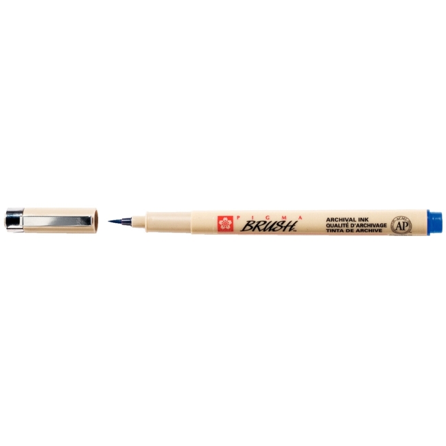 Ручка капиллярная Pigma Brush Голубой