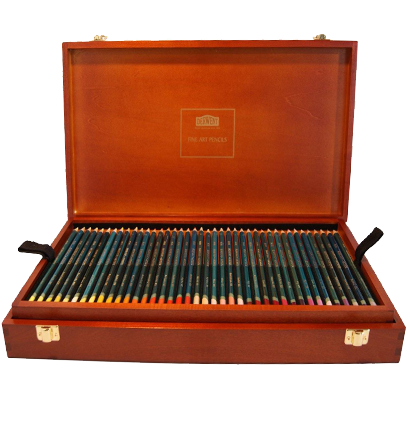 Набор цветных карандашей Artists 120 цветов в деревянной упаковке купить в художественном магазине ArtCraft.Space с доставкой по всему миру