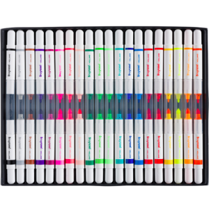 Набор фломастеров Bruynzeel двойные 20цв, Набор фломастеров Bruynzeel двойные 20цв,