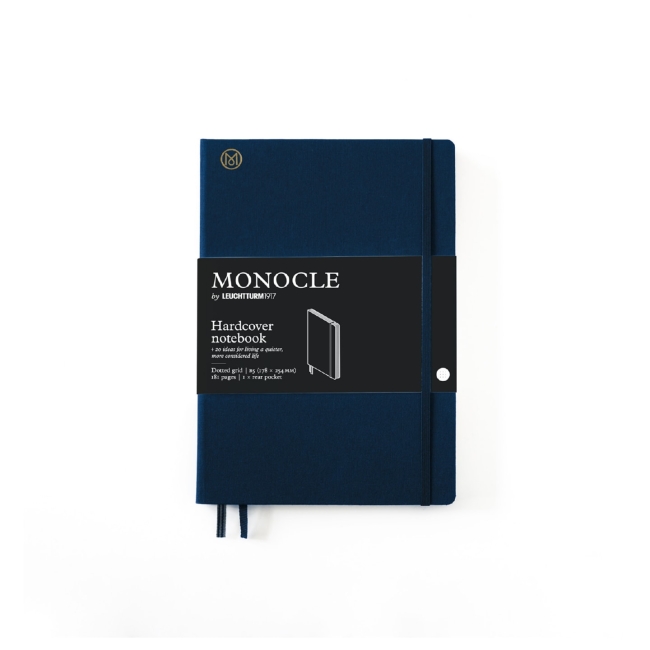 Блокнот Leuchtturm1917 Monocle B5 (17.8x25.4см.) 80г/м2 - 192 стр. в точку, твердая обложка, цвет: Синий Неви