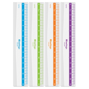 Линейка 15см Berlingo "Color", прозрачная