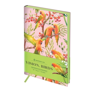 Ежедневник недатированный, В6, 136л., кожзам, Greenwich Line "Vision. Birds", тон. блок, цв. срез