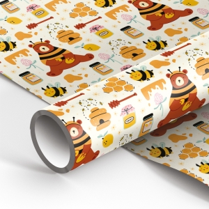 Упаковочная бумага глянц. 70*100см, MESHU "Honey", 90г/м2