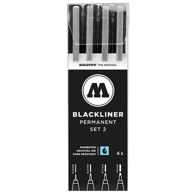 Molotow Набор BLACKLINER set 2 4шт. 200487