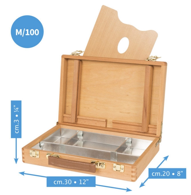 Этюдный ящик для красок Mabef M/100 20x30 см с палитрой для художников купить в художественном магазине ArtCraft.Space