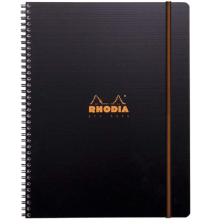 Блокнот Rhodiactive Pro book 90г/кв.м 22,5х29,7см микроперфорация клетка 80л полипропиленовая обложка черный