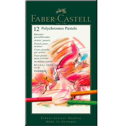 Пастель сухая художественная Polychromos Faber-Castell 12 цветов в картонной упаковке купить в художественном магазине ArtCraft.Space с доставкой по РФ и СНГ Пастель сухая художественная Polychromos Faber-Castell 12 цветов в картонной упаковке купить в художественном магазине ArtCraft.Space с доставкой по РФ и СНГ