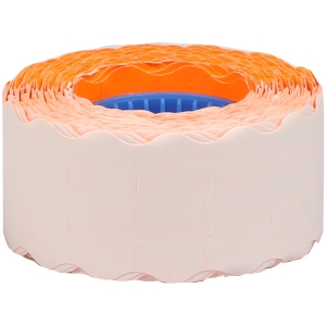 Этикет-лента OfficeSpace, 26*16мм, волна, оранжевая, 800 этикеток