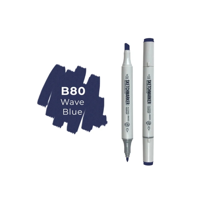 Маркер SKETCHMARKER двухсторонний на спирт.основе цв.B80 Морская волна