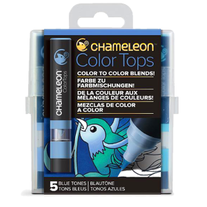 Набор цветовых блендеров "Chameleon" Blue Tones, голубые тона 5 шт.