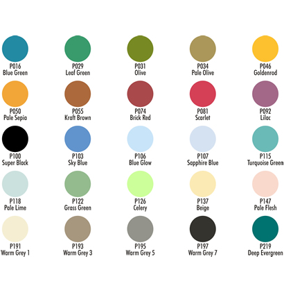 Купить большой набор маркеров для рисования пейзажа Chartpak AD Markers 25 Landscape и скетчинга в интернет-магазине товаров для скетчинга и рисования ArtCraft.Space