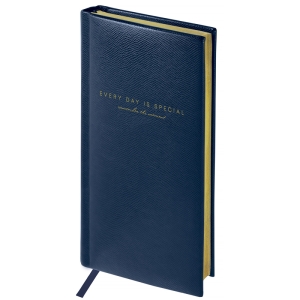 Еженедельник недатированный, карманный, 64л., кожзам, OfficeSpace "Dallas", синий, зол. срез