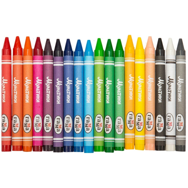 Мелки восковые Гамма "Мультики"круглые 18 цветов купить  в художественном магазине ArtCraft.Space с доставкой