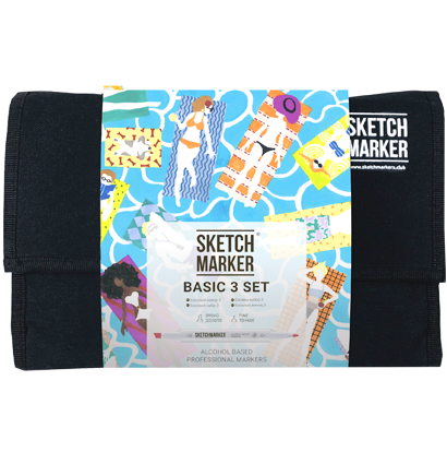Набор маркеров Скетчмаркер / Sketchmarker "Базовый набор - Basic 3" 24 цвета в сумке купить в магазине маркеров для рисования ArtCraft.Space с доставкой по РФ и СНГ