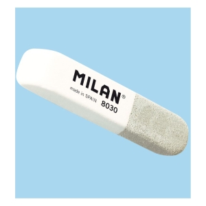 Ластик MILAN 8030 прямоугольный скошенный 60*14*7 мм из синтетического каучука для стирания чернил и графита