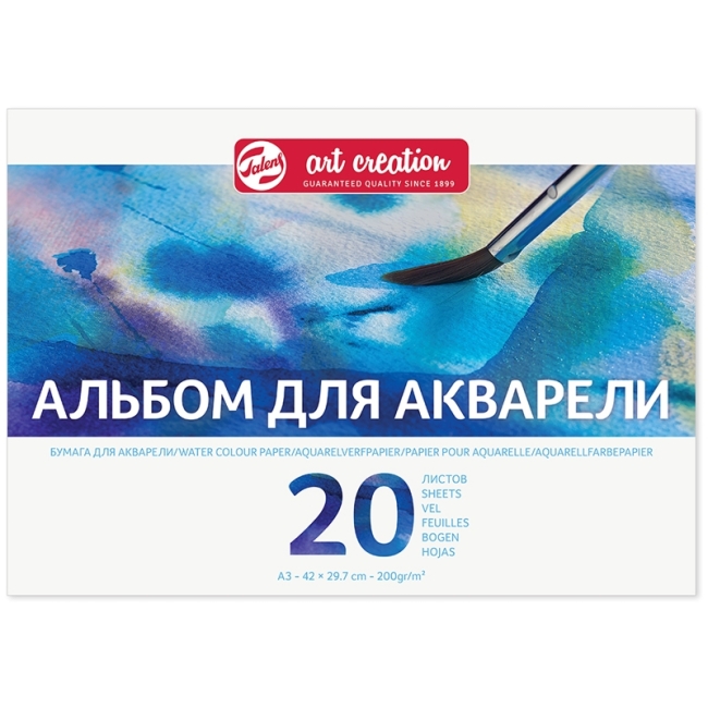 Альбом для акварели Art Creation 200гр/м.кв А3 20л склейка по 1 стороне,