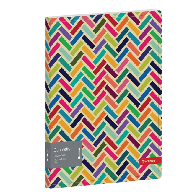 Папка с 10 вкладышами Berlingo "Geometry", 17мм, 600мкм, с внутр. карманом, с рисунком Папка с 10 вкладышами Berlingo "Geometry", 17мм, 600мкм, с внутр. карманом, с рисунком