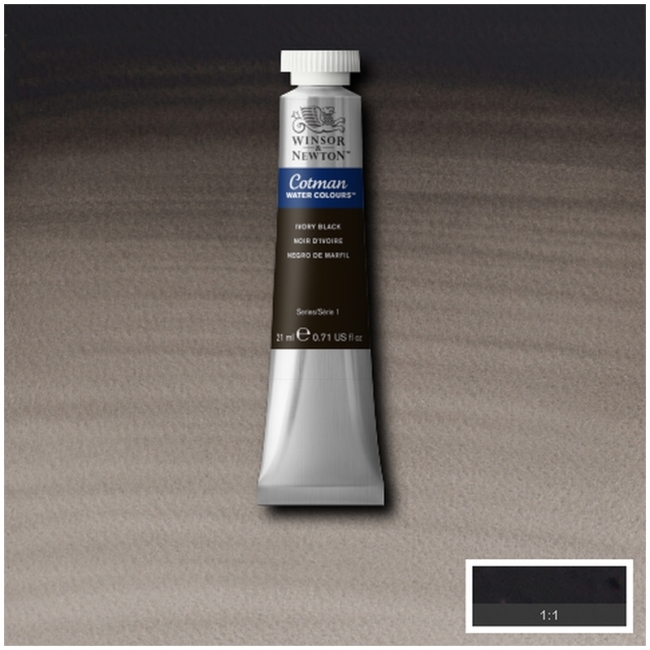 Акварель Cotman, 21 мл, черная слоновая кость