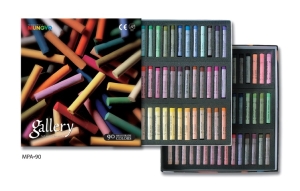 Пастель сухая мягкая профессиональная Галерея , 90 цветов, круглая