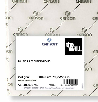 Бумага для маркеров Canson The Wall двусторонняя с внутренним слоем блок 50х70 см / 25 листов /  220 гм купить в художественном магазине ArtCraft.Space с доставкой по РФ и СНГ