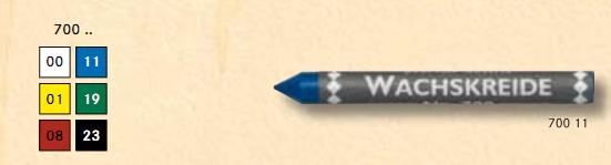 Универсальный жирный восковой мел, диаметр 10 мм, длина 90 мм, пишет на всех гладких поверхностях (стекло, фарфор, металл и т.п.), цвет желтый