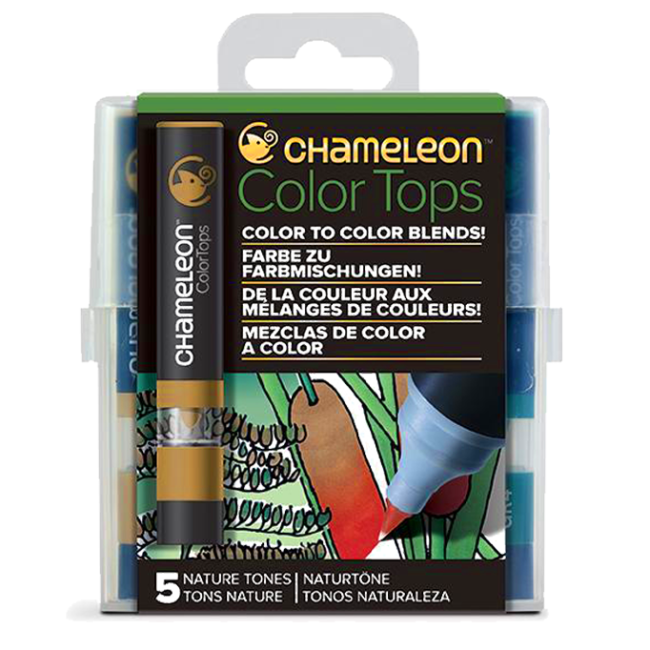 Набор цветовых блендеров "Chameleon" Nature Tones, природные тона 5 шт.