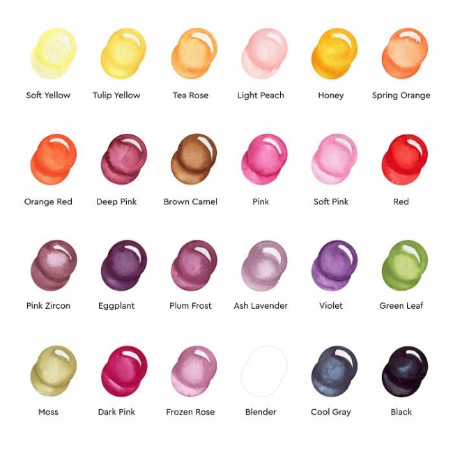 Набор акварельных маркеров SKETCHMARKER Aqua Citrus Set 24цв Набор акварельных маркеров SKETCHMARKER Aqua Citrus Set 24цв