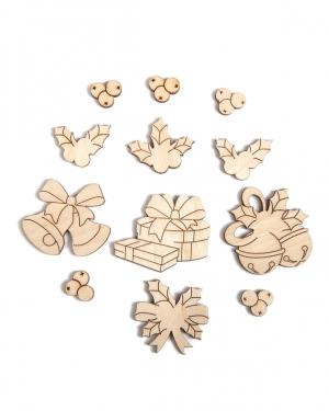 Набор заготовок для декорирования Зимний 2-4см