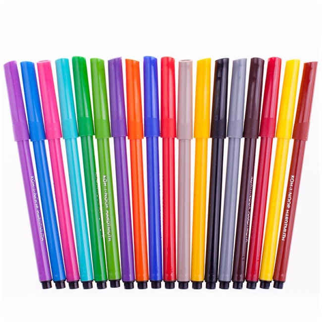 Фломастеры смываемые Koh-I-Noor Пчелка набор 18 цветов купить в магазине маркеров ArtCraft.Space Фломастеры смываемые Koh-I-Noor Пчелка набор 18 цветов купить в магазине маркеров ArtCraft.Space