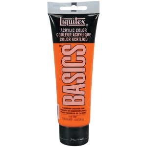 Краска акриловая художественная Liquitex "Basics", 118мл, туба, 720 кадмий оранжевый (имит.)