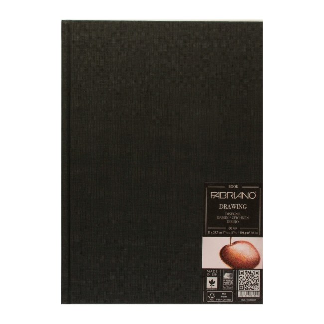 Блокнот для зарисовок Drawingbook 160г/м.кв 21x29,7см мелкозернистая 60л (портрет)
