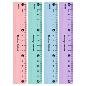 Линейка 15см Berlingo "Instinct", пластиковая, ассорти, европодвес