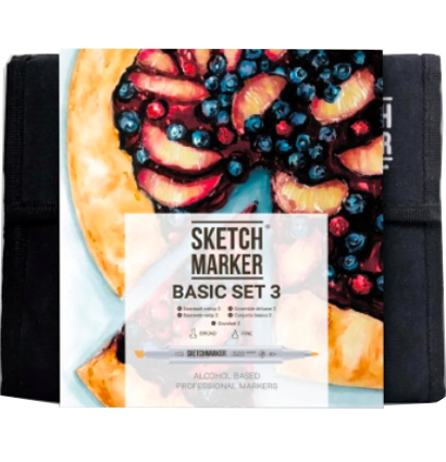 Набор маркеров Скетчмаркер / Sketchmarker "Basic 3 - Базовый набор" 36 цветов в сумке купить в магазине ArtCraft.Space с доставкой по всему миру
