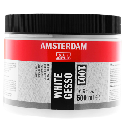 Грунт Gesso Amsterdam белый 3001 для акрила, масла и гуаши в банке 500 мл купить в художественном магазине ArtCraft.Space с доставкой по РФ и СНГ