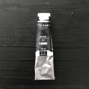 Масляная краска Tician, Черная, 46 мл