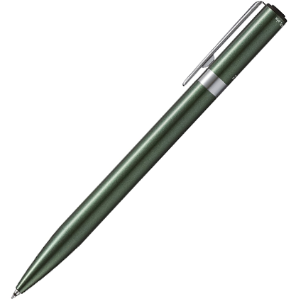Ручка шариковая автоматическая Tombow ZOOM L105 City черная (корпус зеленый, линия 0.7мм) подарочная упаковка