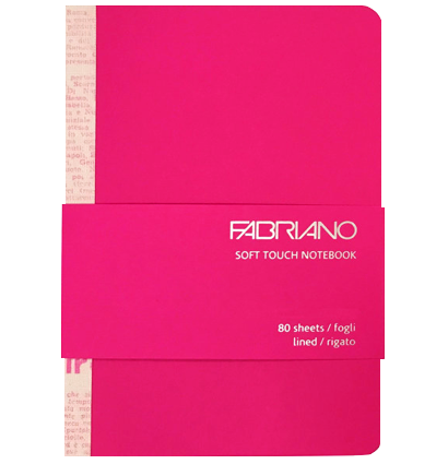 Блокнот для записей Fabriano Soft Touch Notebook линованный А5 / 80 листов / 90 гм купить в художественном магазине ArtCraft.Space с доставкой по РФ и СНГ