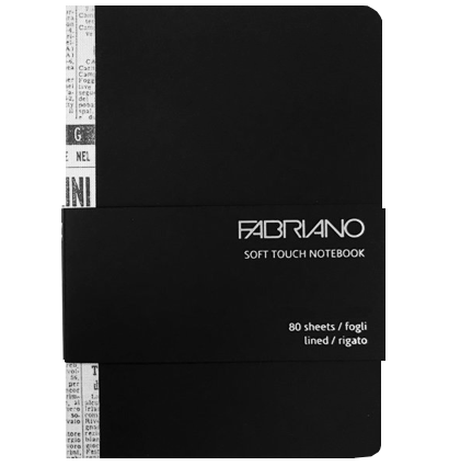 Блокнот для записей Fabriano Soft Touch Notebook линованный А5 / 80 листов / 90 гм купить в художественном магазине ArtCraft.Space с доставкой по РФ и СНГ