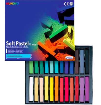 Пастель Mungyo Artists Soft Pastel сухая квадратная 24 цвета купить в художественном магазине ArtCraft.Space с доставкой по всему миру