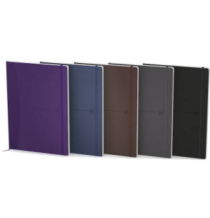 Блокнот OXFORD Office Signature B5 80л клетка мягкая обложка ассорти темные цвета,