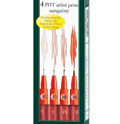 Набор линеров и брашпенов "Сангина" Faber-Castell Pitt Artist Pen 4 штуки купить в художественном магазине ArtCraft.Space с доставкой по РФ и СНГ Набор линеров и брашпенов "Сангина" Faber-Castell Pitt Artist Pen 4 штуки купить в художественном магазине ArtCraft.Space с доставкой по РФ и СНГ