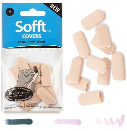 Набор круглых насадок для пастельного мастихина Soft Covers №1 PanPastel 10 штук купить в художественном магазине ArtCraft.Space с доставкой по РФ и СНГ