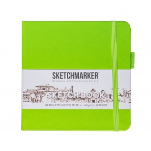 Блокнот для зарисовок Sketchmarker 140г/кв.м 12*12см 80л твердая обложка Зеленый луг Блокнот для зарисовок Sketchmarker 140г/кв.м 12*12см 80л твердая обложка Зеленый луг