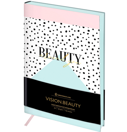Ежедневник недатир. A5, 136л., кожзам, Greenwich Line "Vision. Beauty", тон.блок, цв.срез